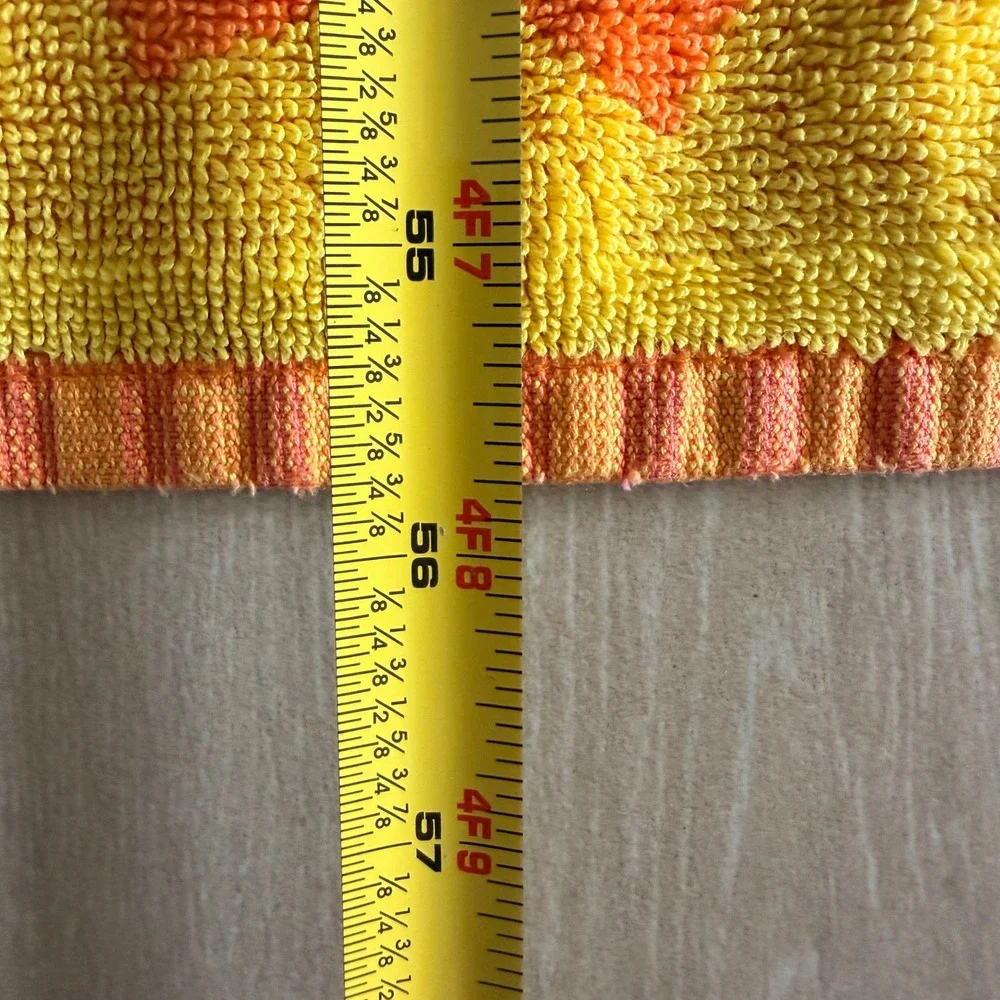 Sand Bar Orange Yellow Sunburst Cotton Beach Towel 30x56 Summer Celestial Sun